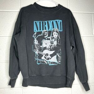 < American Eagle Nirvana Oversized Crewneck Sweatshirt >
